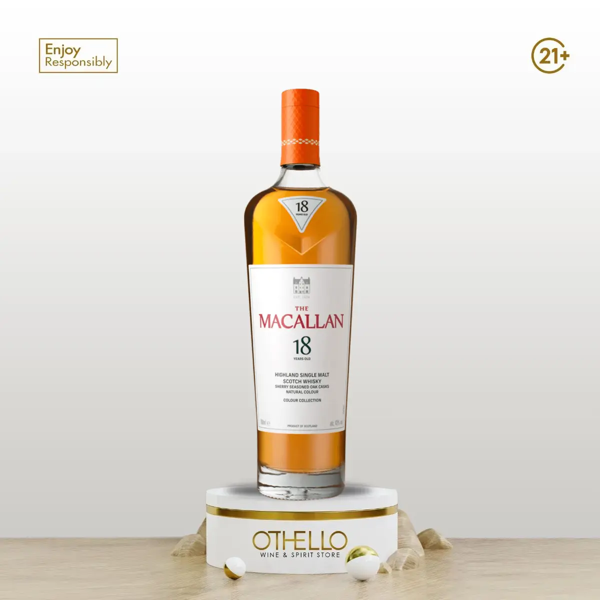 The Macallan 18 Sherry Season Oak Colour Collection 700ml